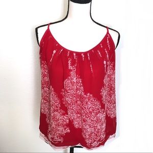 CABI Heart of Township Tank Top Red Size Medium